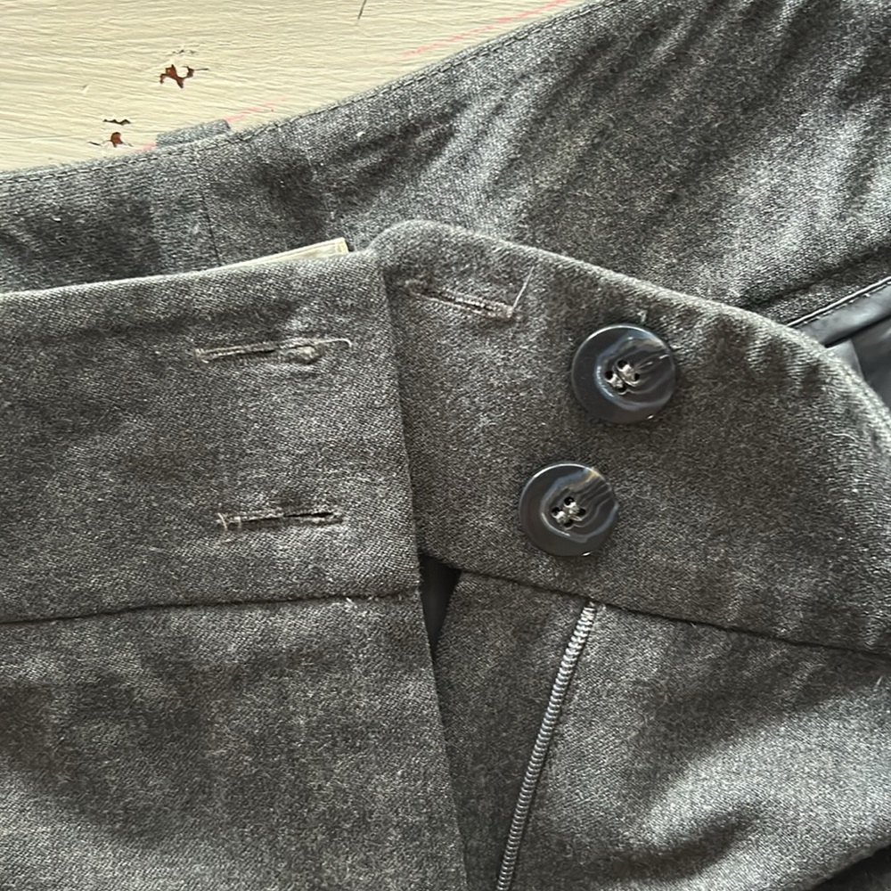Talbots 99% wool gray stretch pants trousers, fully lined, wide belt loops 10 - Picture 5 of 8